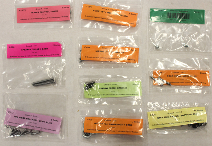 Installation kit 65-66 CP/Std upholstery