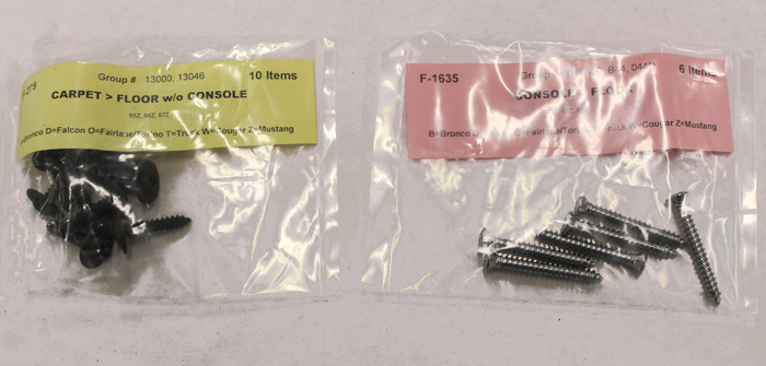 Installation kit 65-66 CP/Std upholstery