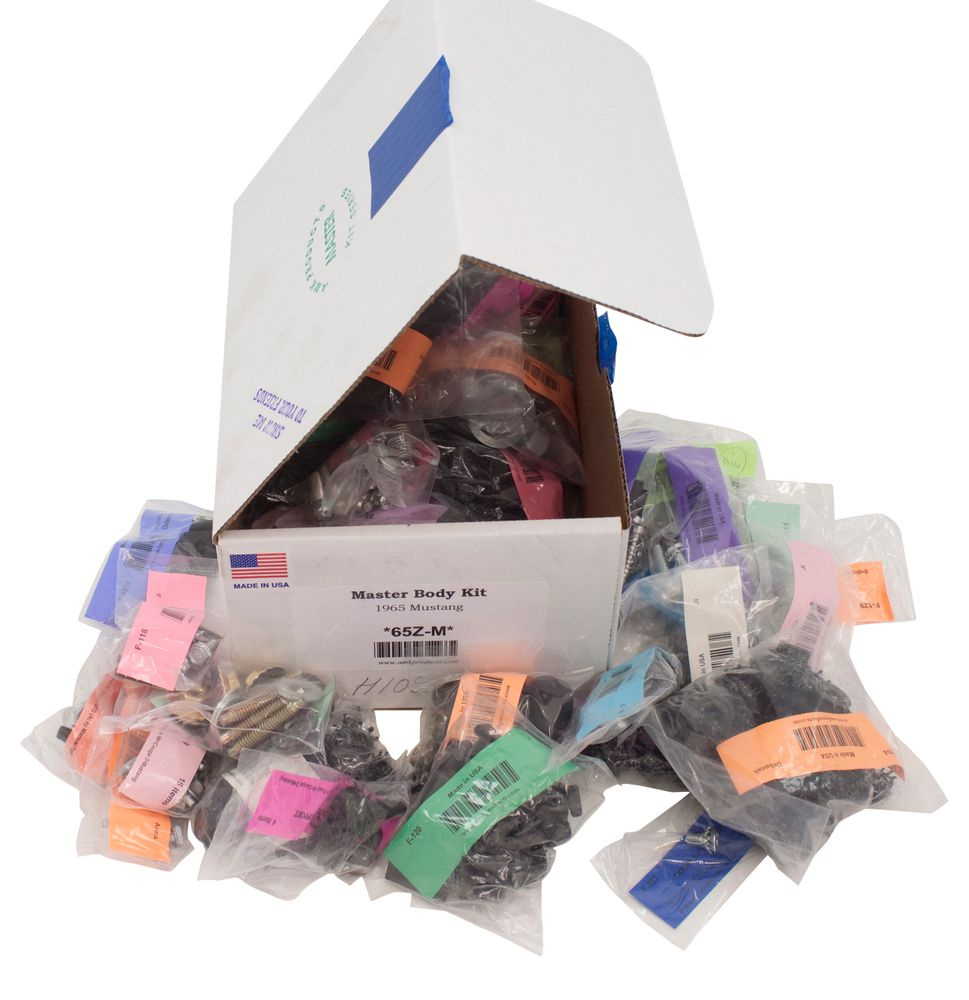 Skruvsats Kaross 65 Mustang (svart fosfat))