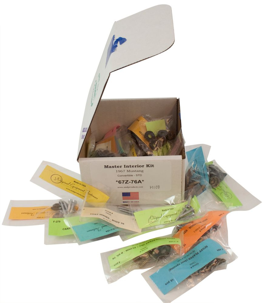 Int. fastener kit Mustang 67 CV STD