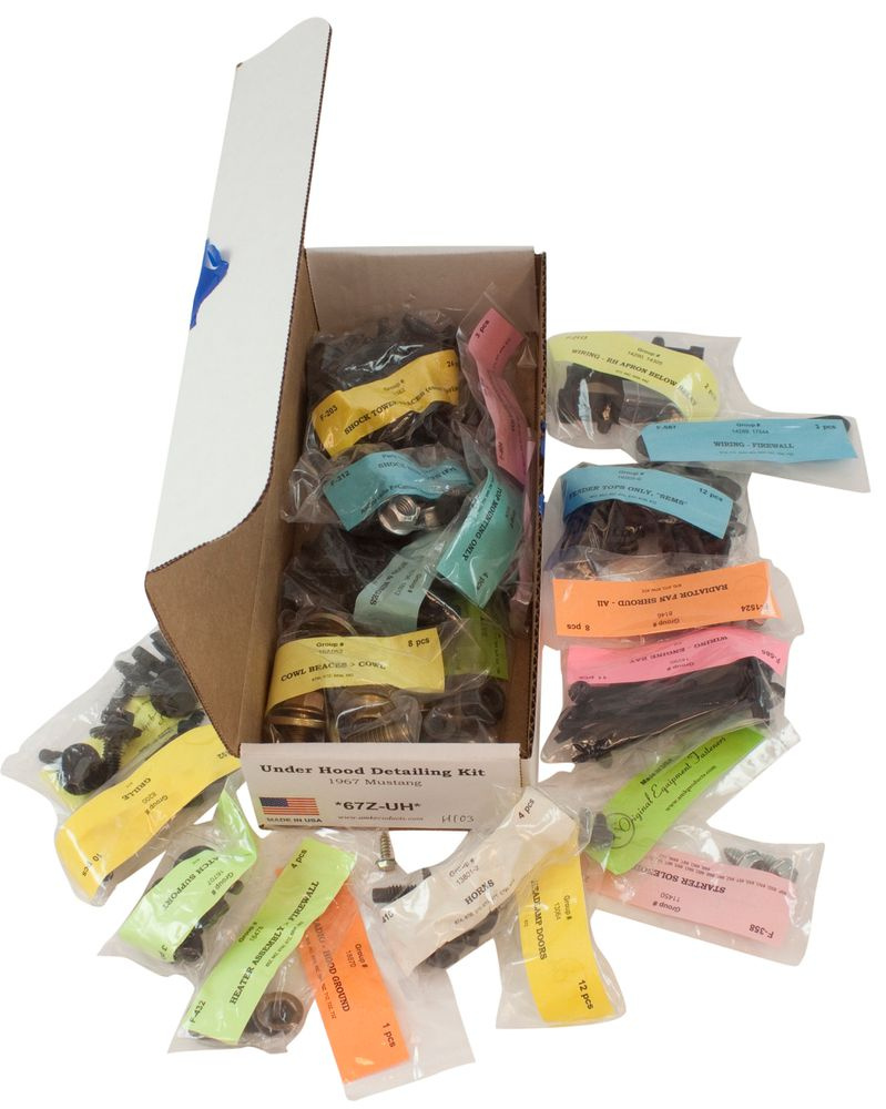 Under hood det.kit 67 Mustang
