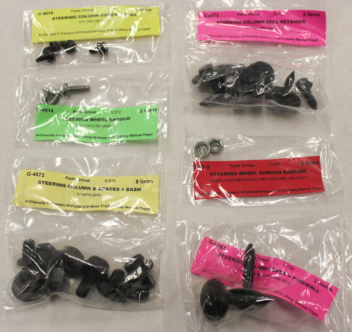 Skruvsats inredning Camaro 68 CP de Luxe