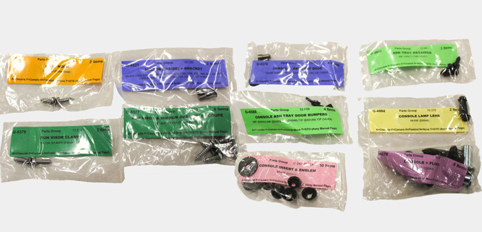 Skruvsats inredning Camaro 68 CP de Luxe