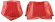 Cover Front seat 544 6364 red