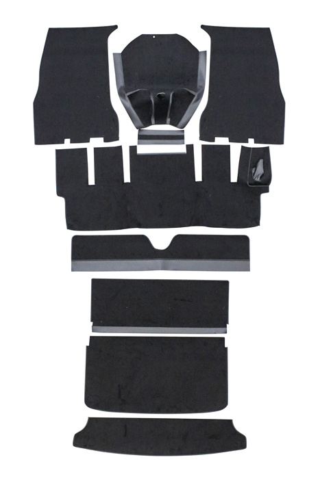 Mattsats 1800S 64-69 svart textil Hst