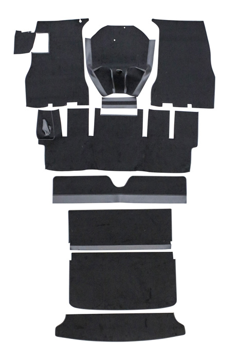 Mattsats 1800S 64-69 svart textil