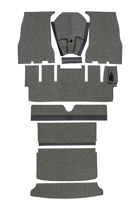 Mattsats 1800S 64-69 m�rkgr� textil Hst