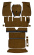 Carpet kit 1800E -71 brown/black RHD