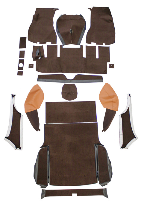 Carpet kit Volvo 1800ES brown/brown