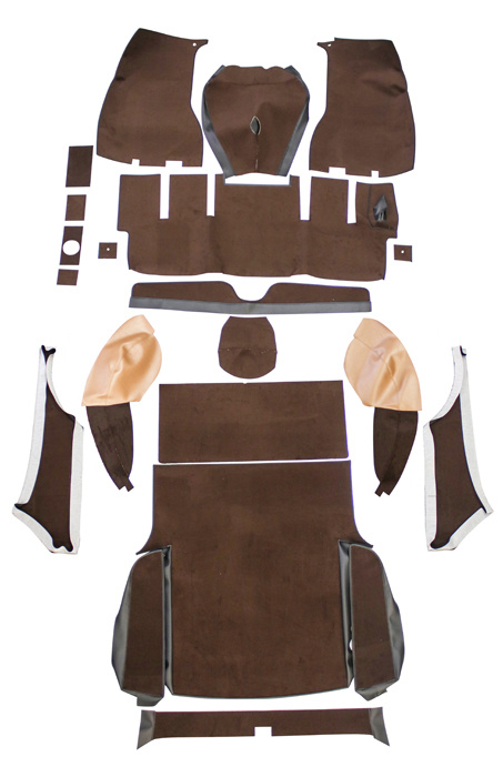 Mattsats 1800ES brun/guld textil HST