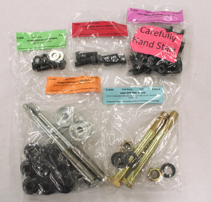 Skruvsats chassi Camaro 69 skivbroms