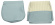 Cover Front seat 544 58-60 US blue/beige
