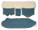 Cover Rear seat 120 4d 59-60 turquoise