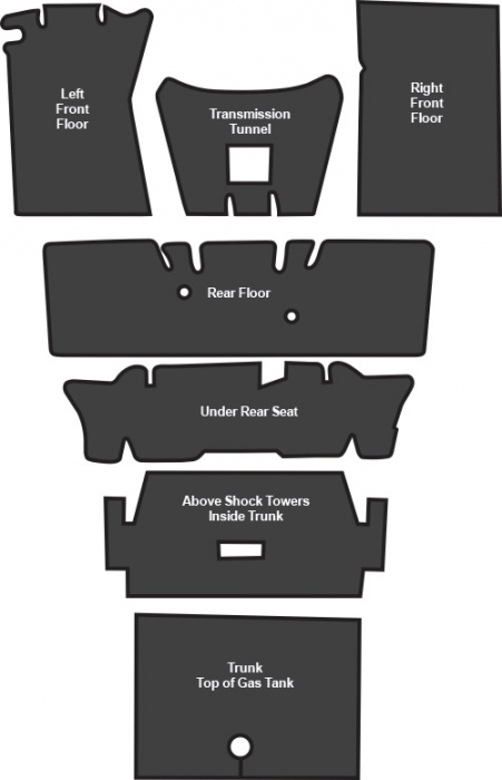 Matta Ljudisolerande Mustang 65-73 FB Full Sats