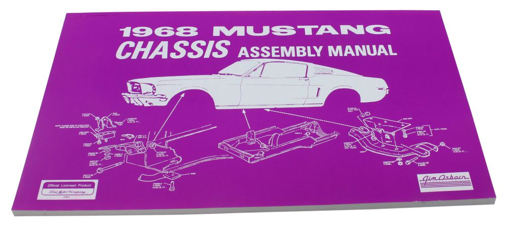Verkstadsbok Chassi Mustang 1968