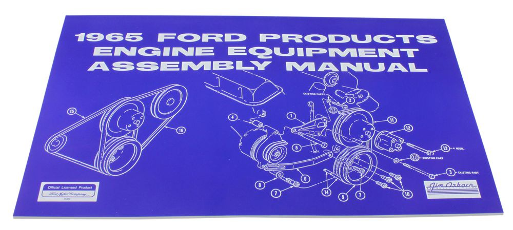 Verkstadsbok Motorrum Mustang 1965