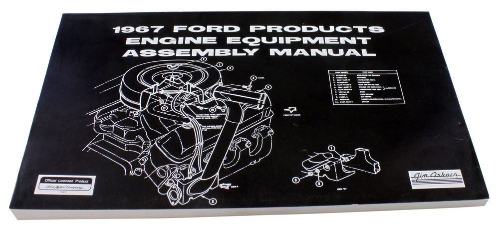 Workshop manual Engine room Mustang 1967
