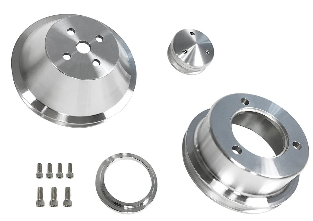 Billet pulley 1-groove Ford 65-69 SB Alu