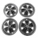 Styled steel plastic hub cap set Styled steel plastic hub cap set