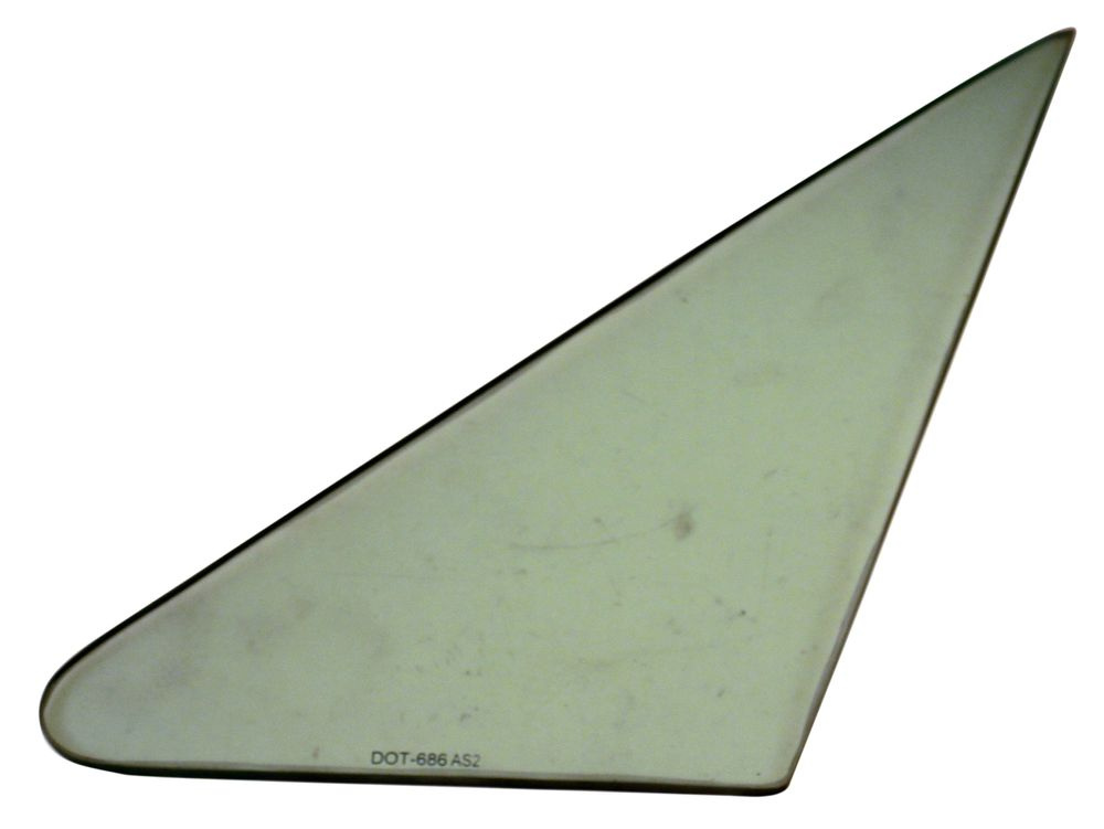 Vent window glass 65-68 RH tinted