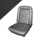 Upholstery rear seat 65 std black