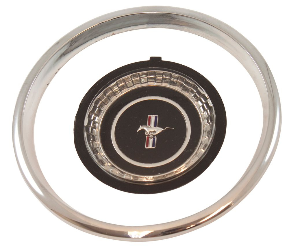 Emblem med sarg rattnav 67 Mustang