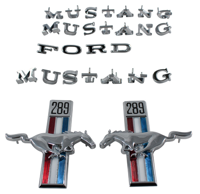 Emblem kit Mustang 67 289 Scott Drake