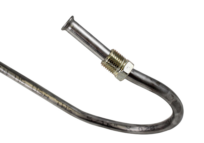 Fuel line pump-carb. V8 66-68 Stainless
