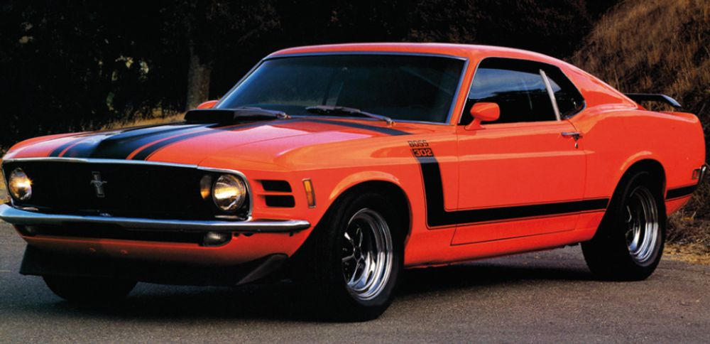 1970 Boss 302 Mustang Stripe Kit Black