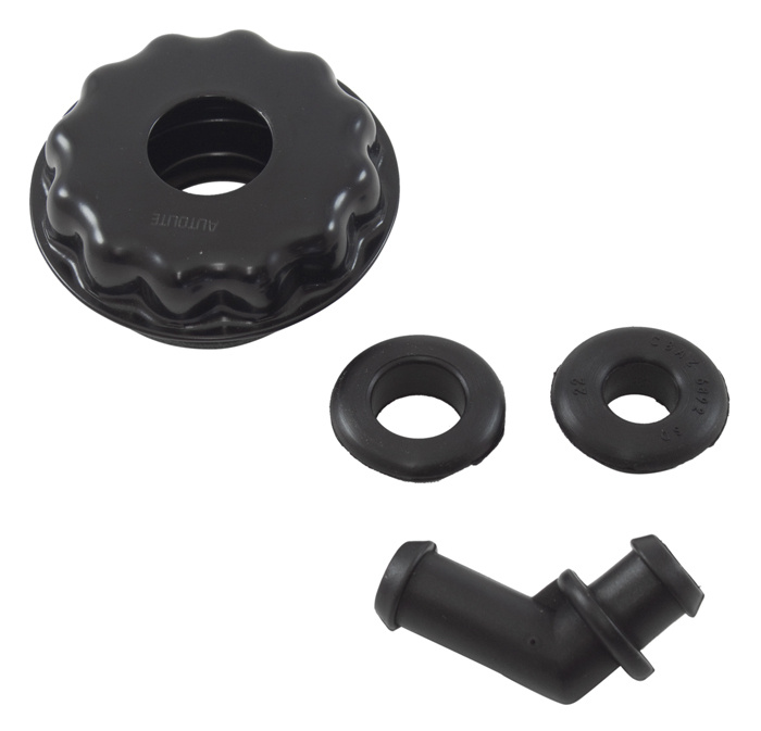 Oil cap w. tube 70-73 Autolite, black