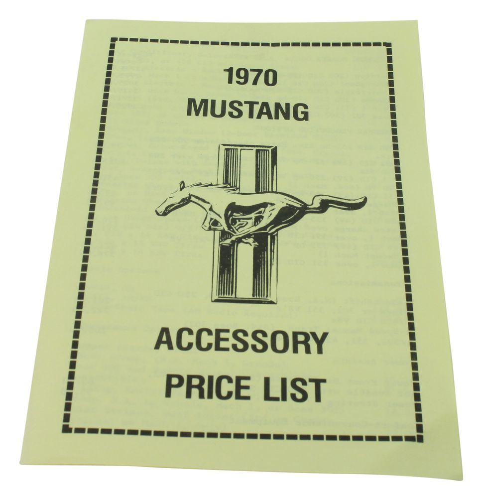 PRICE LIST NEW CAR ACCESSORIES 70