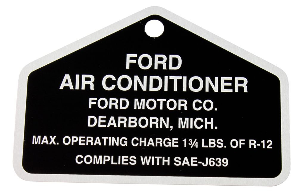 Dekal A/C aluminium Ford 64-75