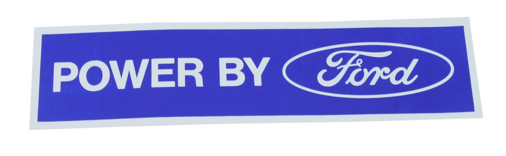Decal valve cover Power by Ford, white