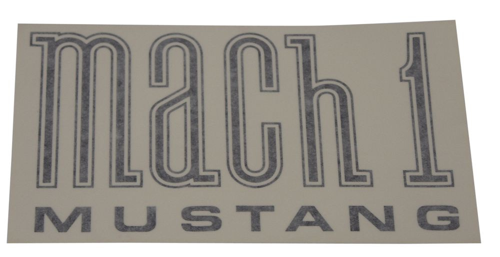 Decal front fender Mach1 black text 71-7