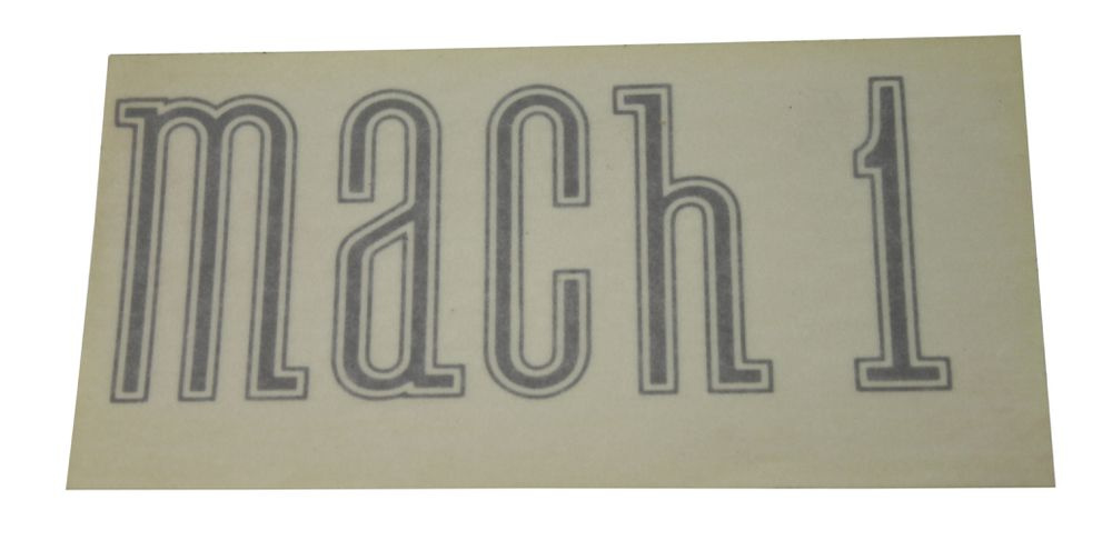 Dekal baklucka Mach1 silver text 71-72