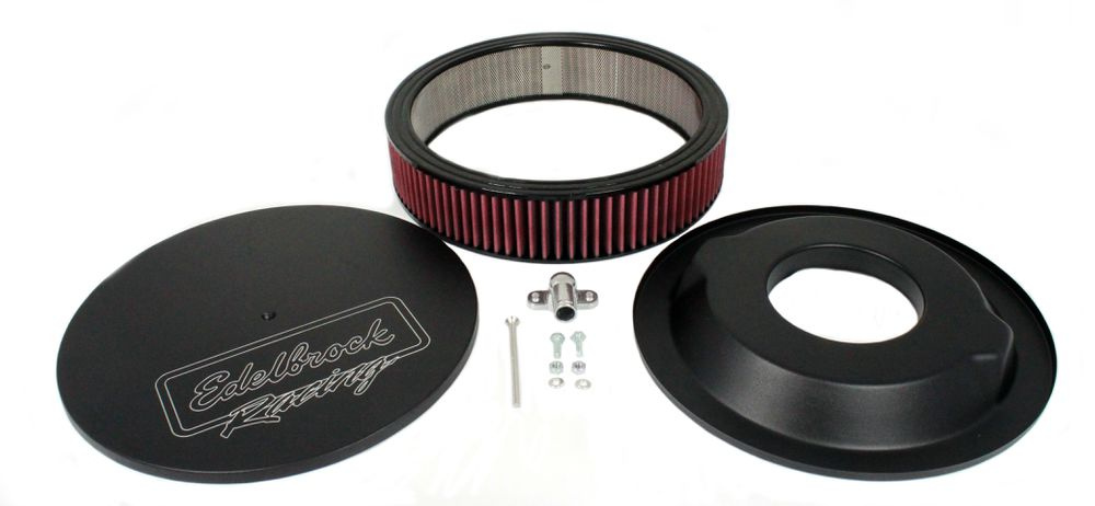 Luftrenare Edelbrock Victor serie, svart