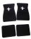 Carpet set 4pc textile  w. logo black 64