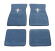 Carpet set 4pc textile  w. logo blue 64-