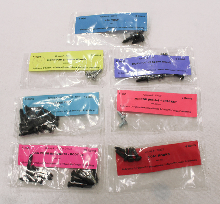 Skruvsats Inredning Mustang 69 CV