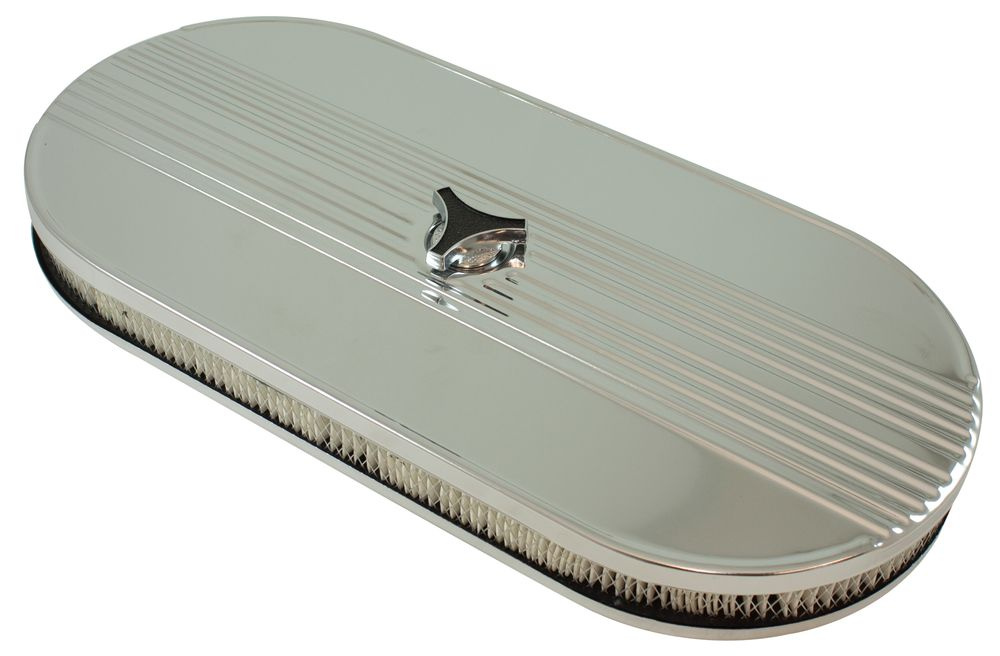 Air Cleaner Mustang V8 Oval chrome
