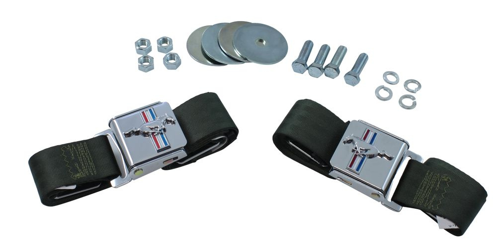 S�kerhetsb�lte 2 punkt GR�N Mustang