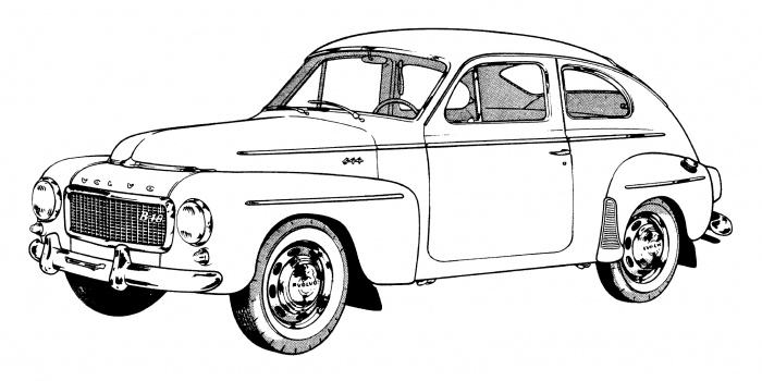 T-shirt white Volvo PV