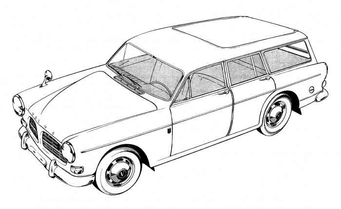 T-shirt vit Volvo Amazon Kombi 220