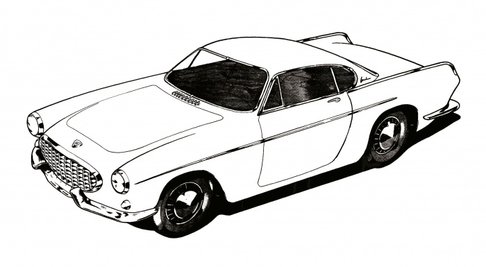 T-shirt white Volvo P1800
