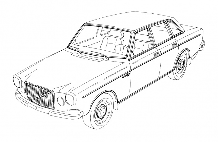 T-shirt vit Volvo 164